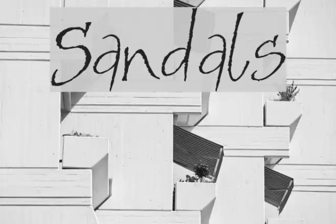Sandals フォント examples