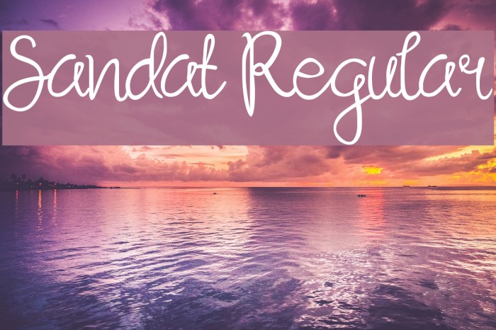 Sandat Regular Font examples