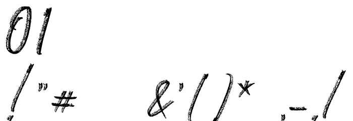 Sandblast Font OTHER CHARS