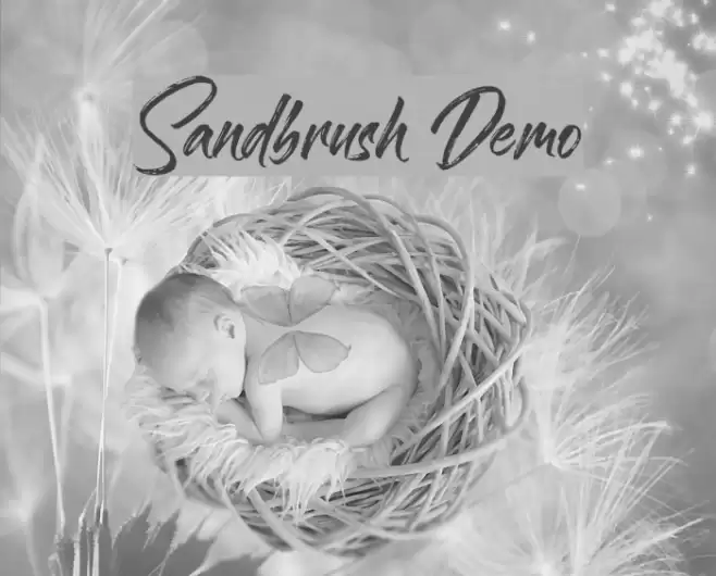 Sandbrush Demo Font examples