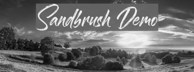 Sandbrush Demo Font examples