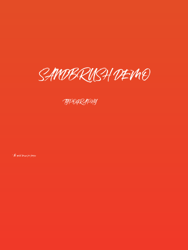 Sandbrush Demo Poster