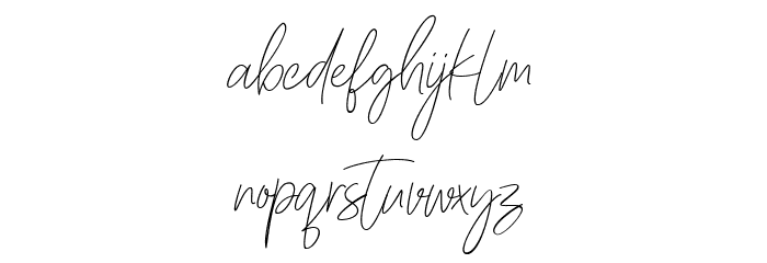 Sanderland Font LOWERCASE