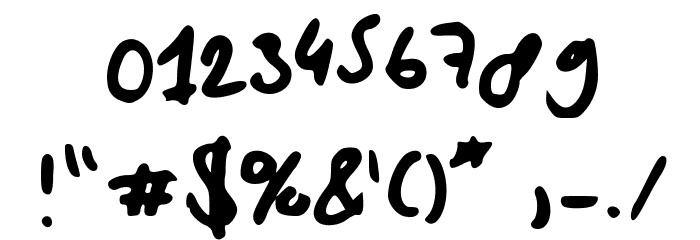 Sander's Scribble Font OTHER CHARS