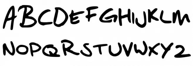 Sander's Scribble フォント 大文字