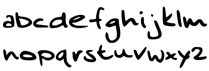 Sander's Scribble Font LOWERCASE