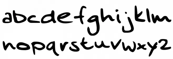 Sander's Scribble Font LOWERCASE