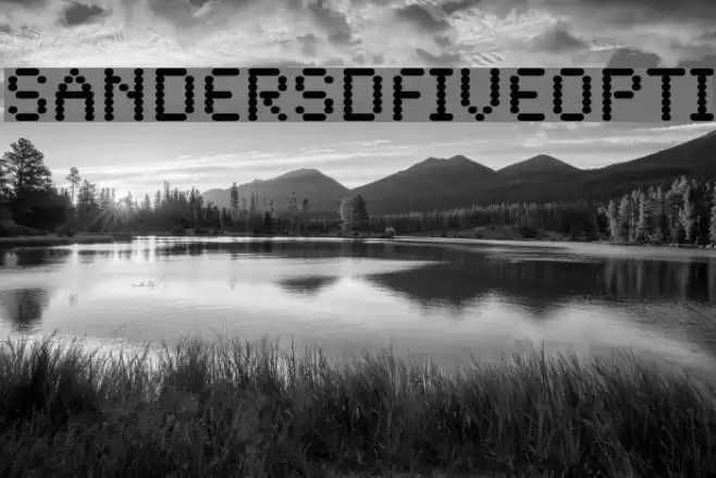 SandersDFiveOpti Font examples