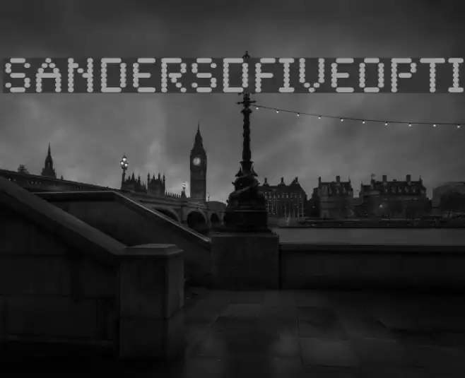 SandersDFiveOpti Font examples