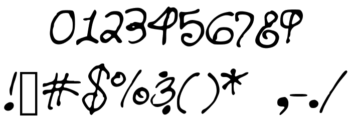 SandersHand Font OTHER CHARS