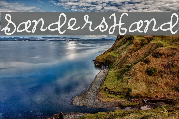 SandersHand Font examples