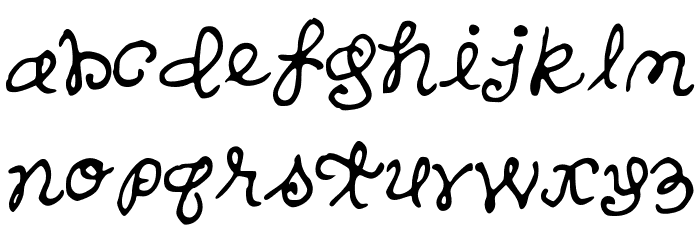 SandersHand Font LOWERCASE