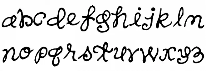 SandersHand 字体 小写