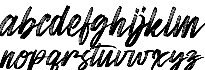 Sandershon Font LOWERCASE