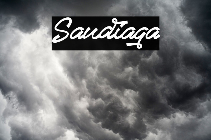 Sandiaga Font examples