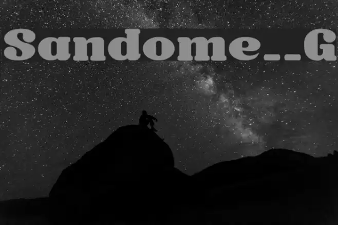 Sandome__G Font examples
