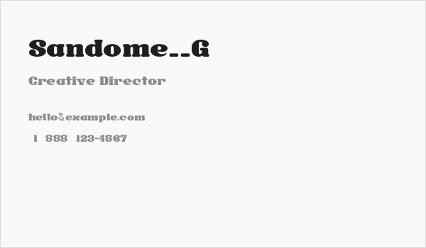 Sandome__G Business Card