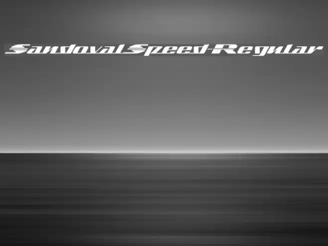 SandovalSpeed-Regular Font examples