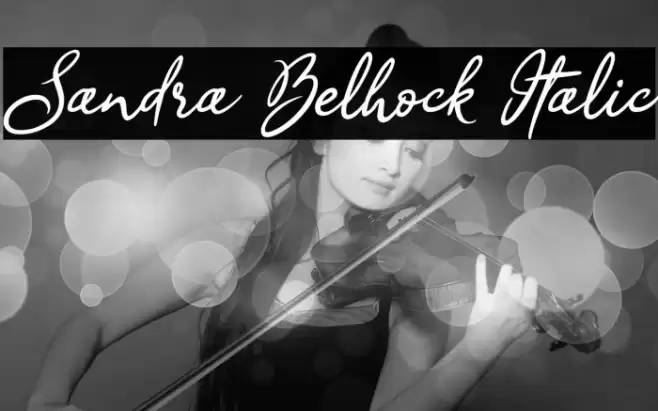 Sandra Belhock Italic Font examples