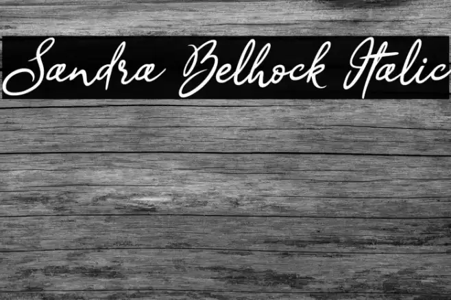 Sandra Belhock Italic Font examples