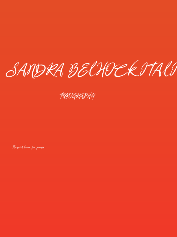 Sandra Belhock Italic Poster