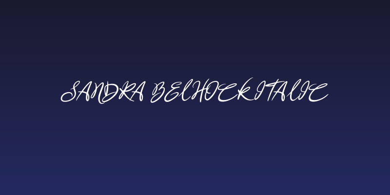 Sandra Belhock Italic Social Header