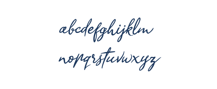 Sandra Belhock Italic Lowercase
