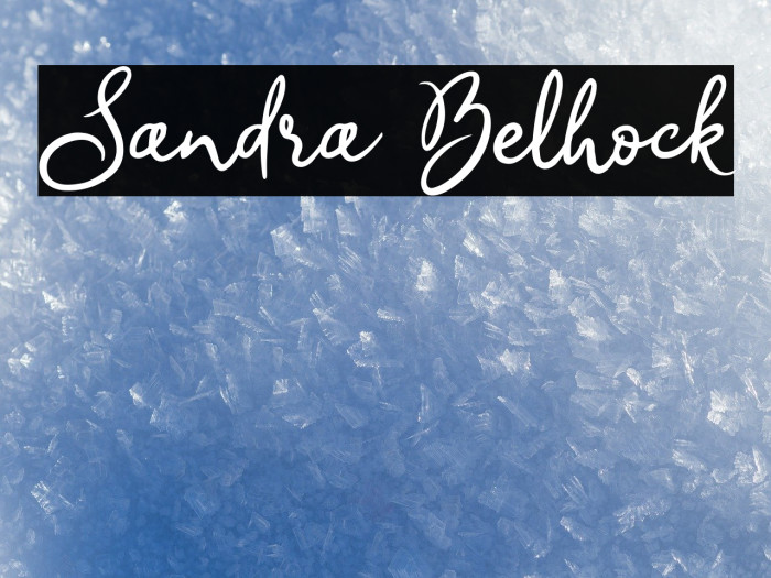 Sandra Belhock Font examples
