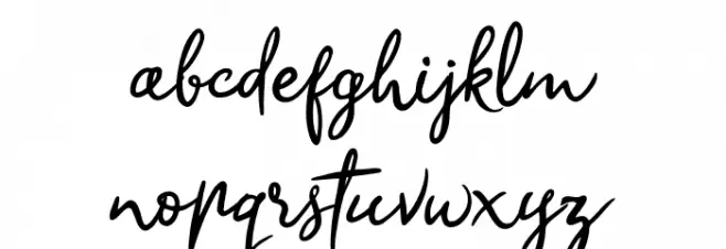 Sandra Belhock Font LOWERCASE