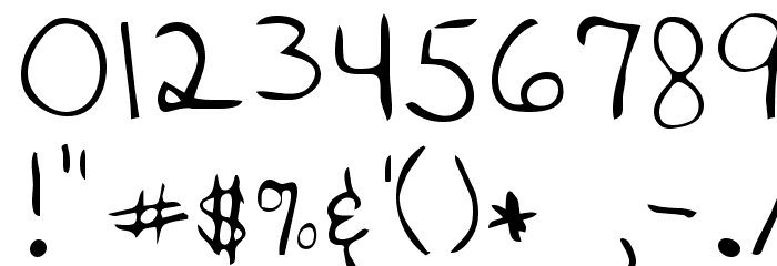 Sandra Regular Font OTHER CHARS