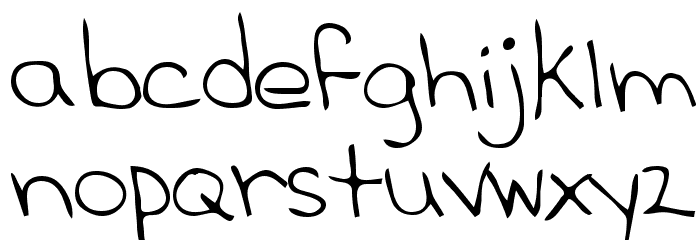 Sandra Regular Font LOWERCASE
