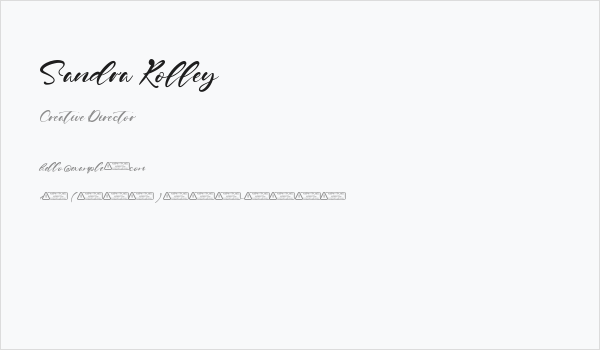 Sandra Rolley Business Card