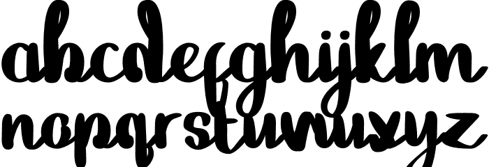Sandralia Font LOWERCASE
