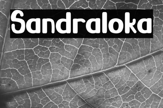Sandraloka Font examples