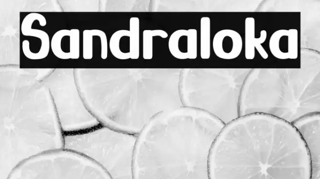 Sandraloka Font examples