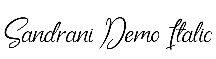 Sandrani Demo Italic  baixar fontes gratis