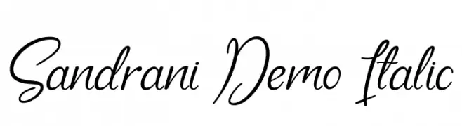 Sandrani Demo Italic  Frei Schriftart Herunterladen