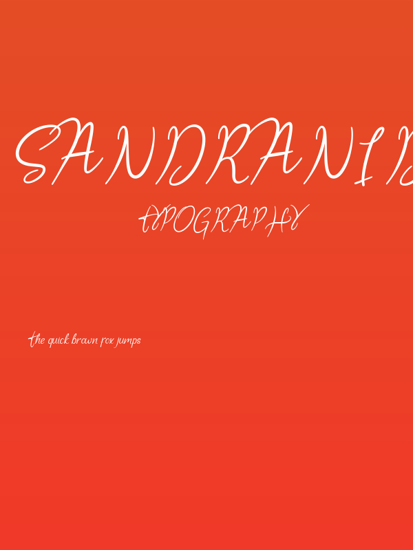 Sandrani Demo Italic Poster