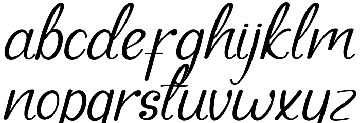 Sandrani Demo Italic Font LOWERCASE