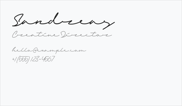 Sandreas Business Card