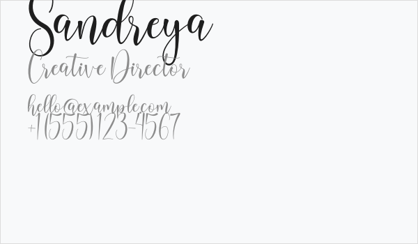Sandreya Business Card