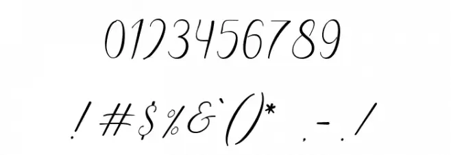 SandriaScript Font OTHER CHARS