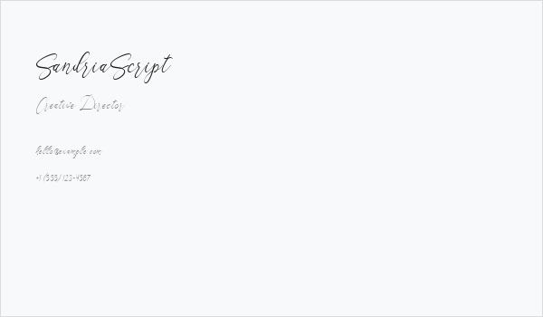 SandriaScript Business Card