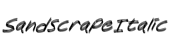 Sandscrape Italic Font