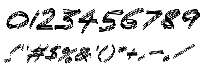 Sandscrape Italic Font OTHER CHARS