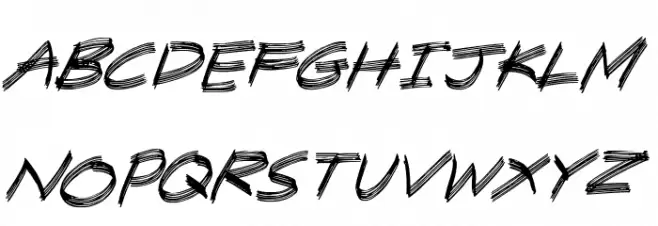 Sandscrape Italic フォント 大文字