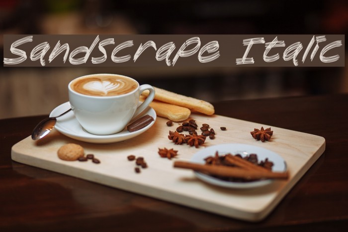 Sandscrape Italic Font examples