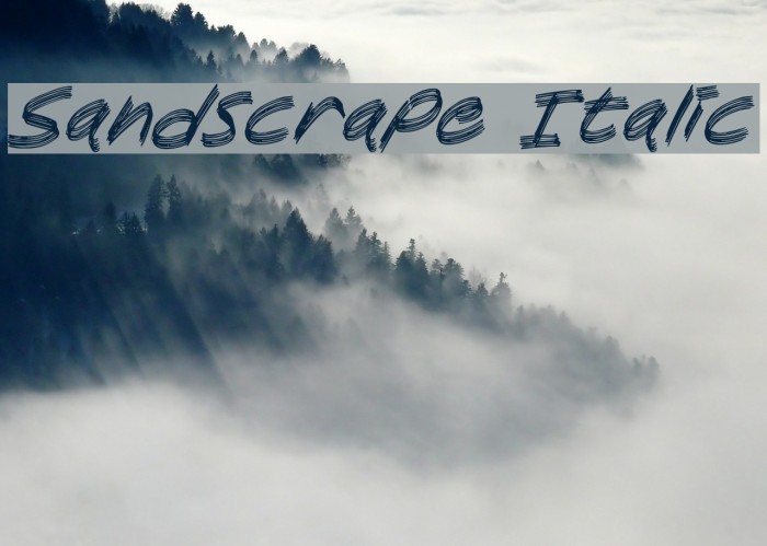 Sandscrape Italic Font examples