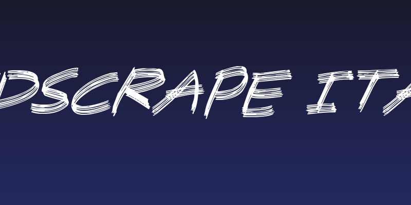 Sandscrape Italic Social Header