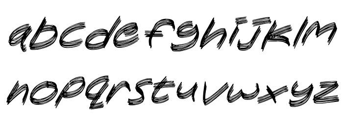 Sandscrape Italic Font LOWERCASE